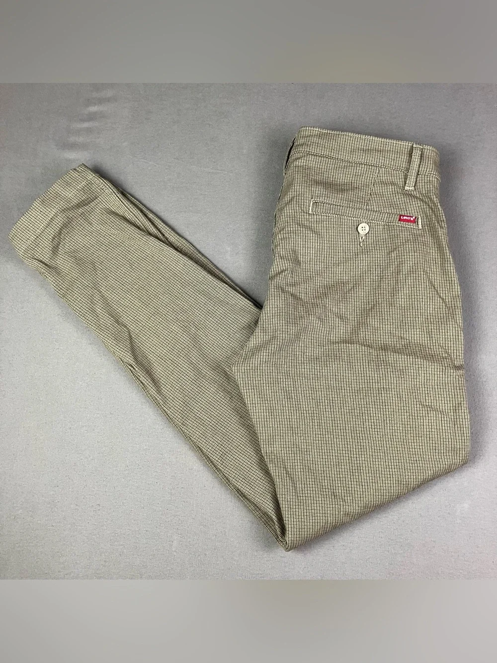 Levis XX Chino Pants Men’s Size 32x34 Standard Taper Houndstooth Brown / Tan